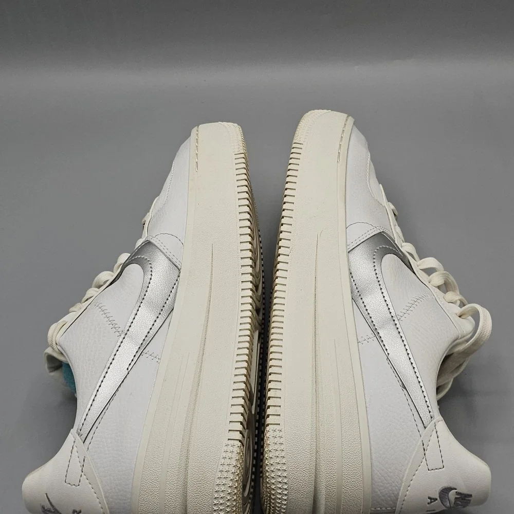 Nike Air Force 1 Platform PLT.AF.ORM Shoes Summit Silver Size 10.5 DJ9946-101